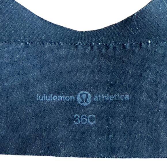 Lululemon Enlite Bra Women's 36C Black Front Zip Sports Running Fitness Work Out - Picture 7 of 8